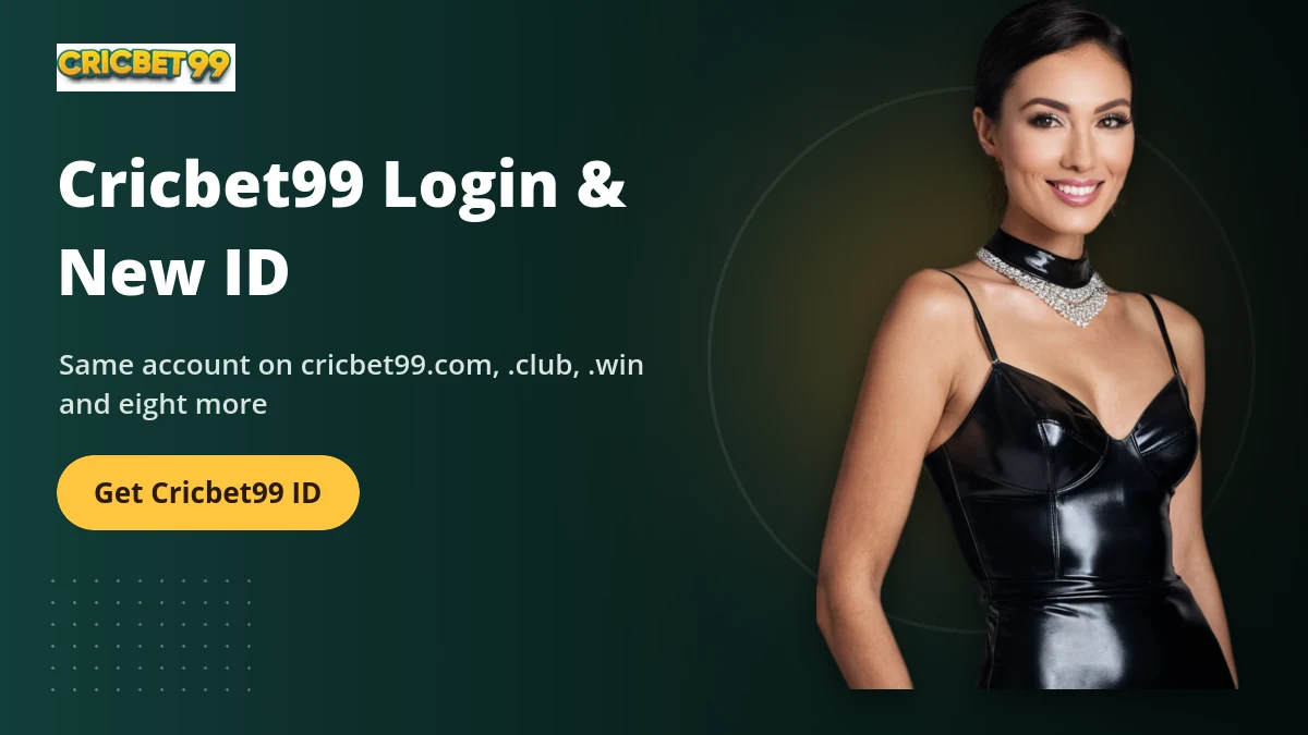 Cricbet99 Login & New ID — Cricbet99 banner: Same account on cricbet99.com, .club, .win and eight more